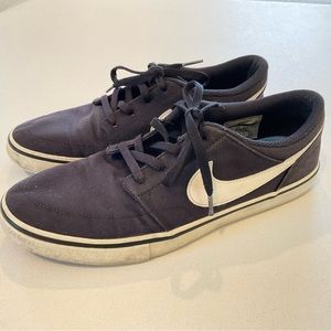 Nike SB Portmore Solar Men 7.5 Black/White Canvas Skateboard Sneaker 880268-010